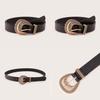 Fashion Womens Gold Shell Buckle Belt With Alloy Pin Closure For Casual Wear