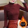 Autumn Winter Plus Velvet Turtleneck Pullover Long Sleeve Women Lace Collar Bottoming Shirt Tight Sexy Sweater Pullover