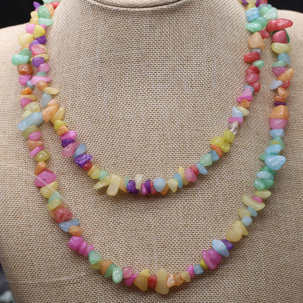 Бусины из натурального камня амазонит/зебра, гравийные бусины для изготовления ювелирных изделий, ожерелье, серьги, браслет, аксессуар, длина 80 см