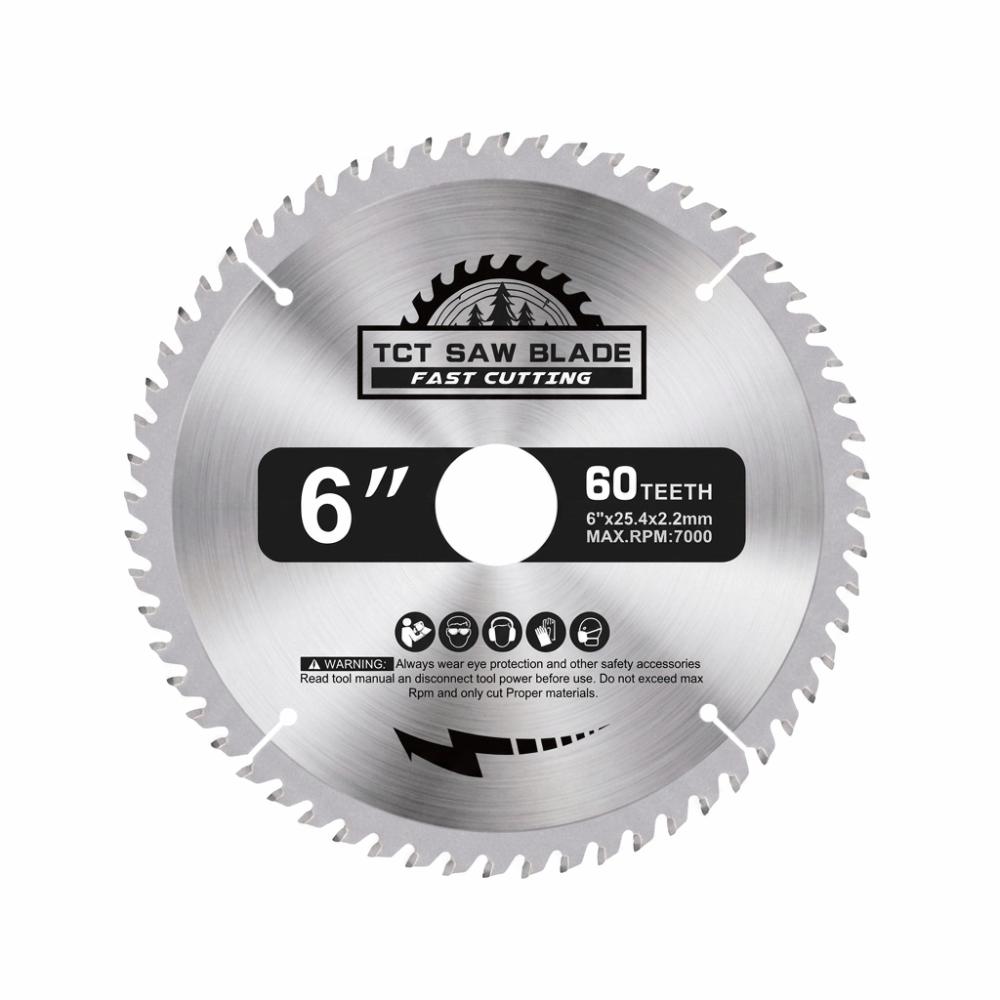 60 Teeth / 60-Tooth Cutting Disc 25.4mm Arbor Wood Saw Blade Circular Saw Blade Wood Cutting
