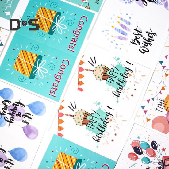 24 шт. открытки с днем рождения, ассорти поздравительных открыток с конвертами и наклейками для детей и взрослых