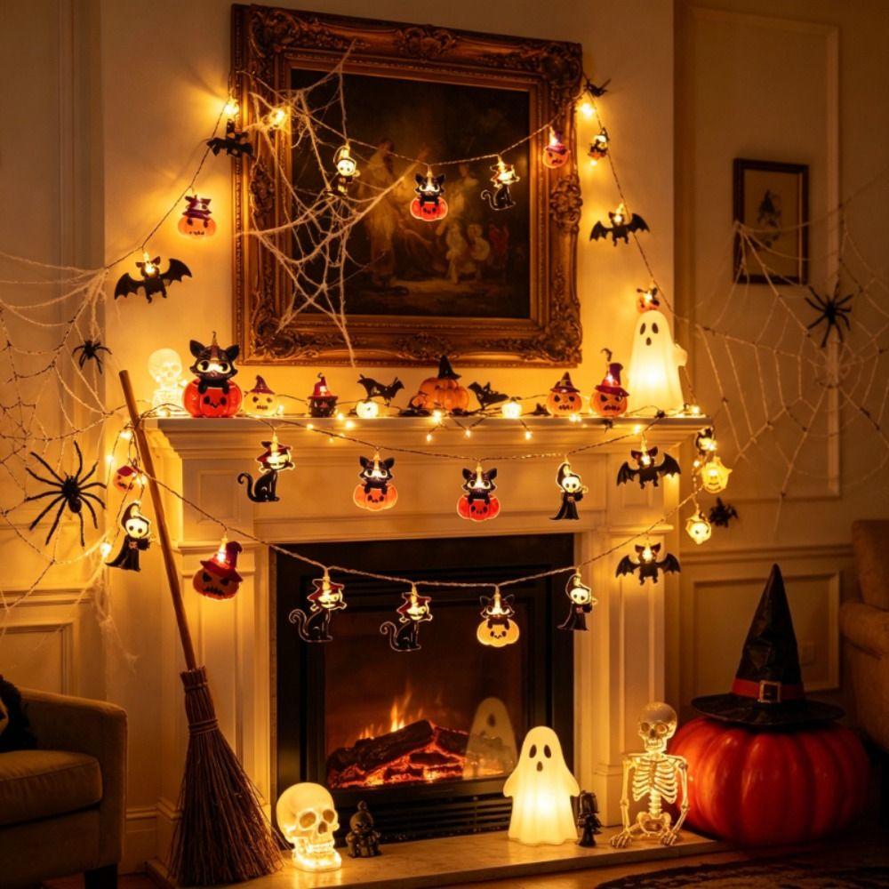Ghost Party Decoration Pumpkin LED Light Hanging Decorations Lamp String Theme Party