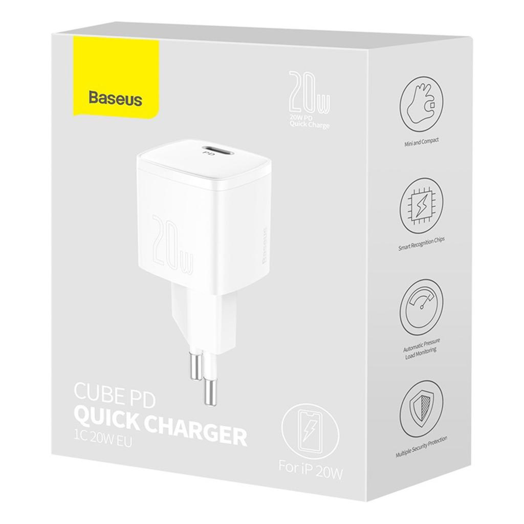 USB-C PD Cube 20W Wall Charger - White