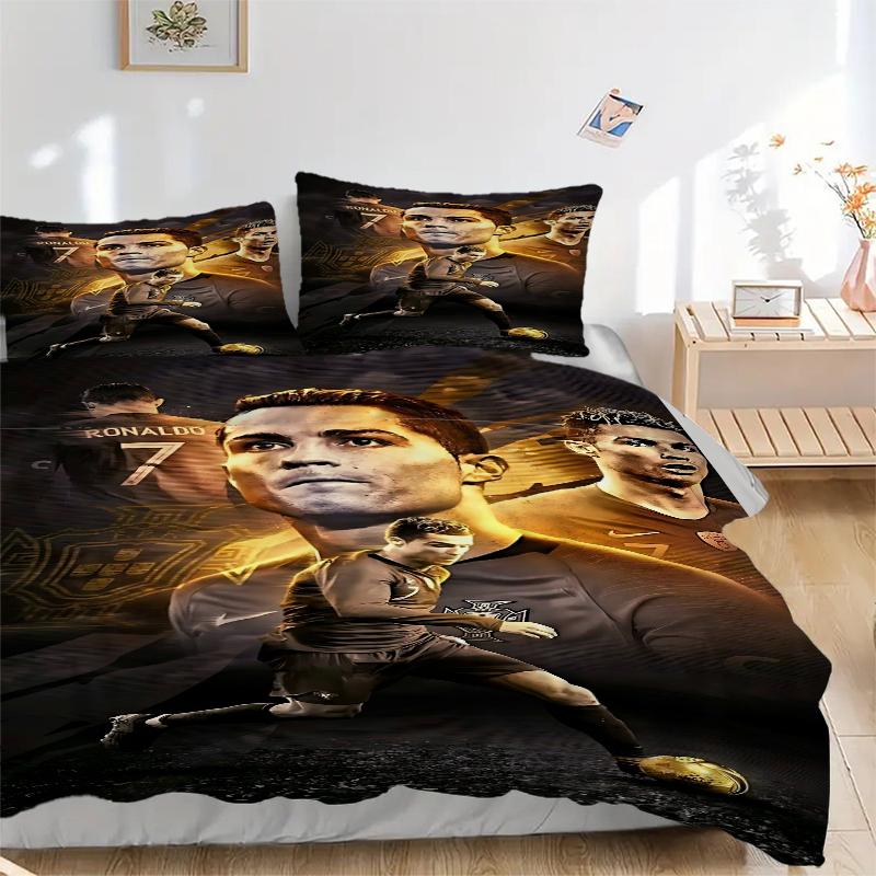 3Pcs Ronaldo'S Golden Moment Bedding Sets For All Sizes New 3D Printed Bed Cover Comforter Duvet Cover Pillowcase Bedroom Decoration