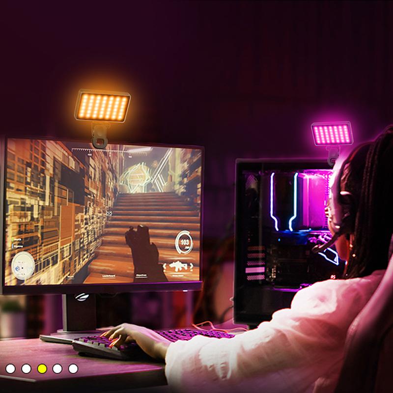 Spotlight RGB Video Light LED Camera Light with 4000mAh Rechargable Battery for Youtube Vlog Selfie CRI95+