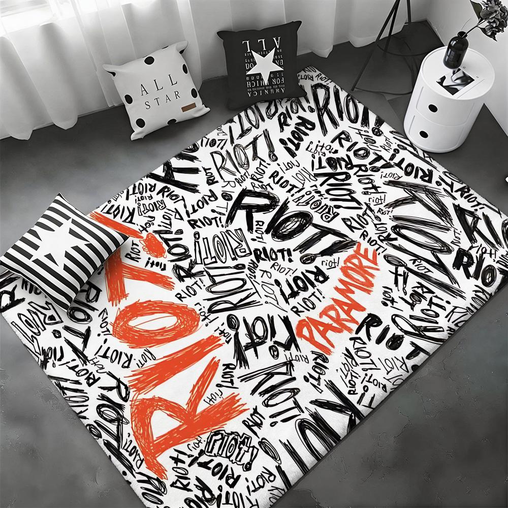 Popular Pop Rock Band P-Paramores Floor Mat Soft Thickened Flannel Door Mat Non-Slip Living Room Rug Home Decor