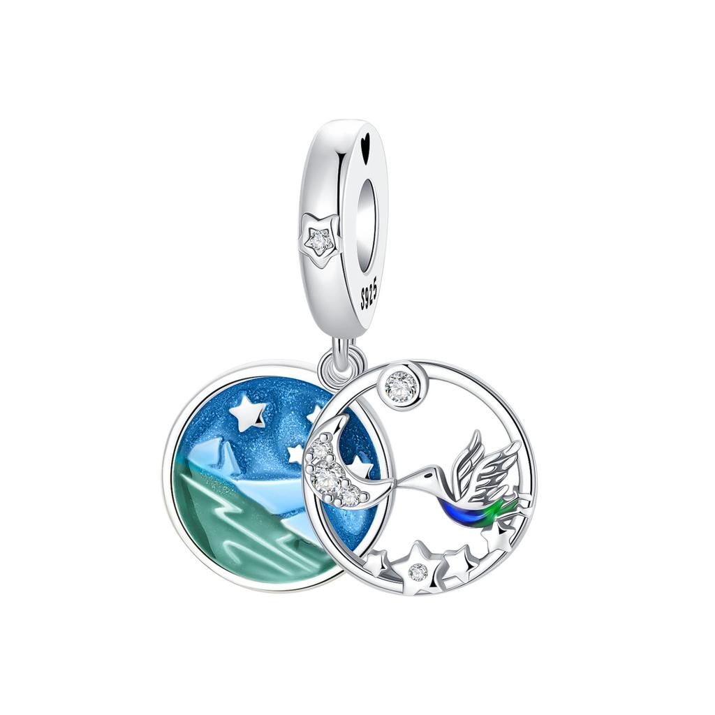 Copper Love Letter Christmas Deer Ring Devil'S Eye Series Bracelet Charm Beads Necklace Diy Female Jewelry