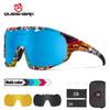 Queshark Polarized Sports Sunglasses Men Road Cycling Glasses Mountain Bike Riding Goggles Driving Fishing Skiing Eyewear Women Glasses 3 Lens