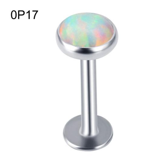 Faux Opal Labret Lip Ring EBody Piercing Ear Stud Earring