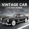 1:18 Mercedes-Benz 300SL Суперкар Литой Модель Автомобиля Звук и Свет Оттяжка Детская Игрушка Коллекционные Предметы Подарок на День Рождения