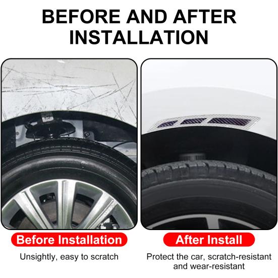 1 Pair Car Anti-collision Warning Fender Protector Adhesive Self Car Fender Wheel Eyebrow Guard Vehicle