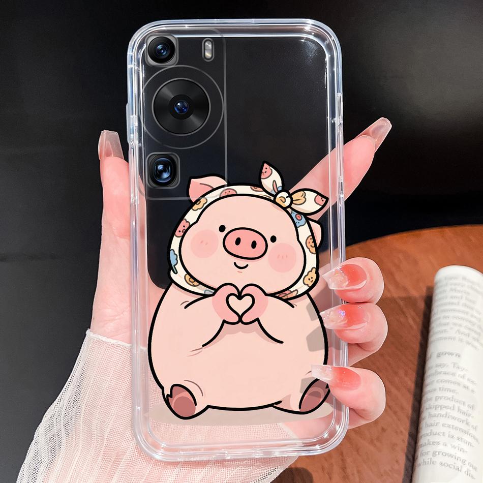 Чехол для Huawei P60 P50 Pro P50E Рыбы Океана Мягкий Тонкий ТПУ Прозрачный Силикон Легкий Задняя Крышка для Huawei P 60 P 50 Корпус Телефона