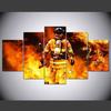 Decoration Posters Modular Picture On Canvas Wall Art Home 5 Panel Firefighter Living Room Modern HD Printed Painting Framed
