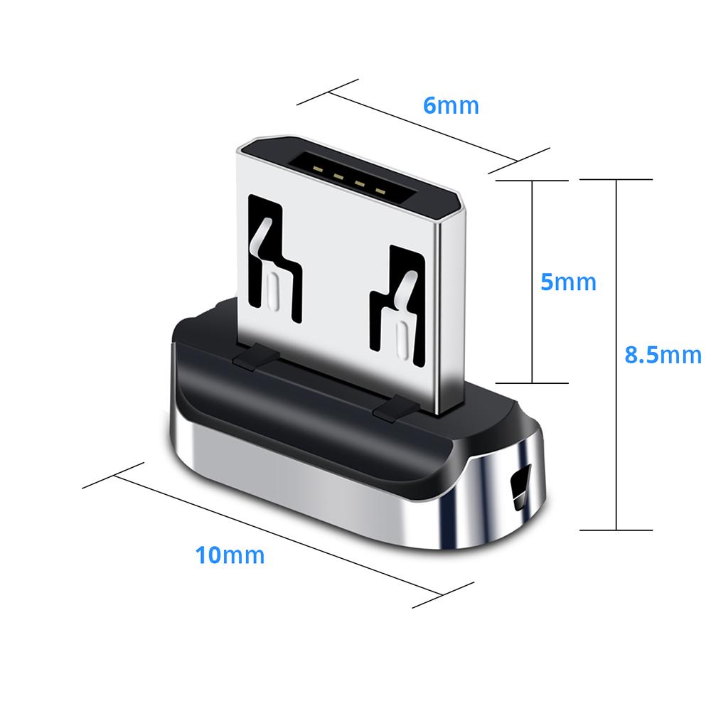 Charger Plug Adapter Magnetic Cable Connector Tips Head Dust Plug Micro USB Plug For Android