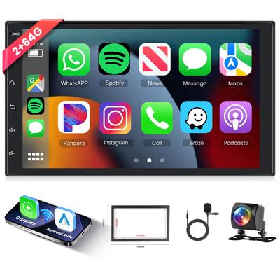 Автомагнитола Hodozzy с Android, сенсорный экран Android, 1080P, автомагнитола AHD, USB 2 ГБ+64 ГБ, GPS, Навигация, CarPlay, Auto, 7-дюймовый экран, 2-DIN радио,