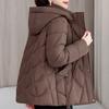 Женское модное пальто больших размеров L-5XL, зимние куртки с капюшоном, свободные, толстые, теплые, парки для женщин среднего возраста