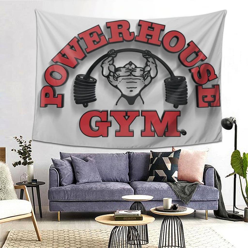 Powerhouse Gym Мотивация Гобелен Декор Искусство Эстетичные Гобелены для Гостиной Спальни Дома Настенная Ткань Настенное Полотно