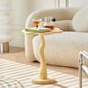 Nordic Modern French Petal Edge Table Журнальный столик Ретро Гостиная Диван Угловой Спальня Кремовый Светлый Роскошный Маленький Столик Новинка 2025