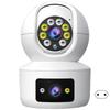 Indoor WiFi Security Camera With 2 Lens, 1080P, Colorful Night, Motion Detection, Two Way Talk, for Home Safety