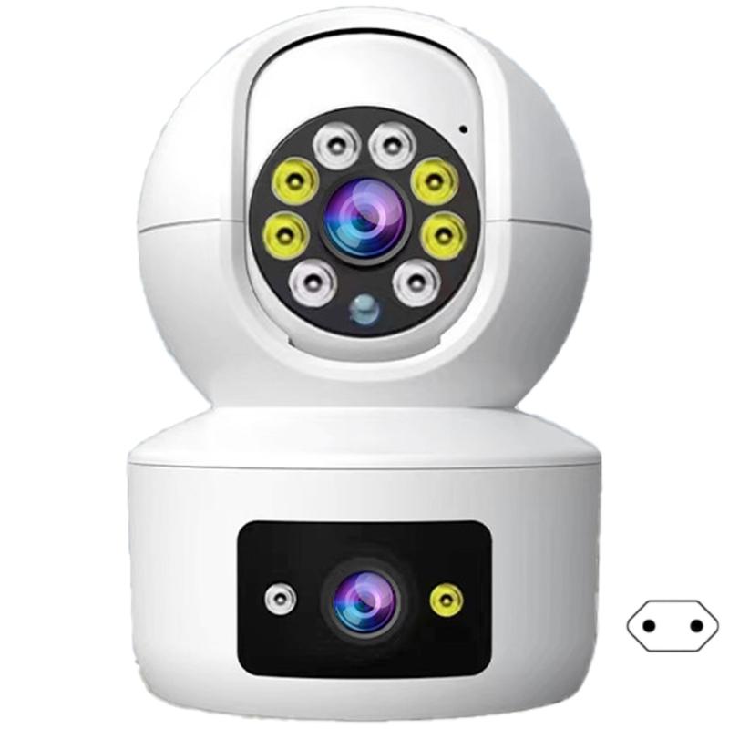 Indoor WiFi Security Camera With 2 Lens, 1080P, Colorful Night, Motion Detection, Two Way Talk, for Home Safety
