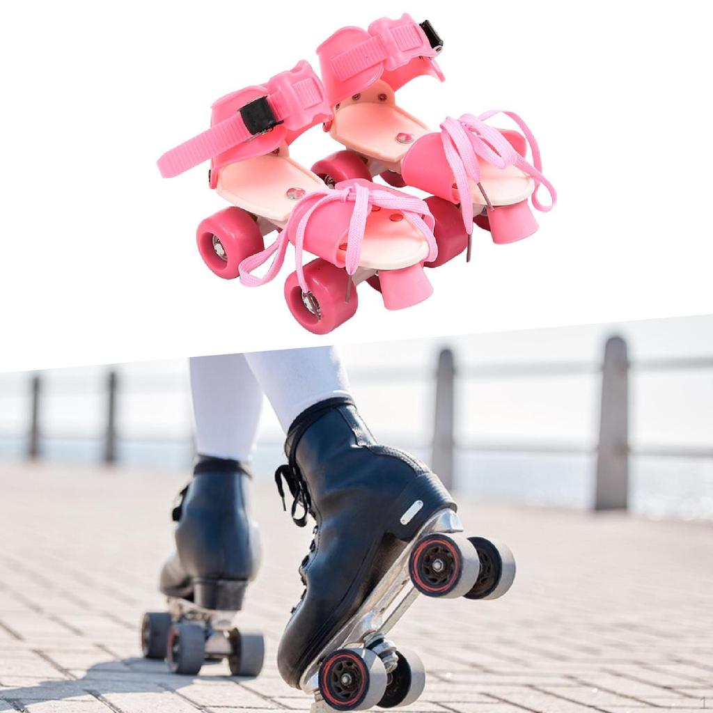 Детские роликовые коньки, двухрядные, легкие и удобные, четырехколесные накладки для детей,