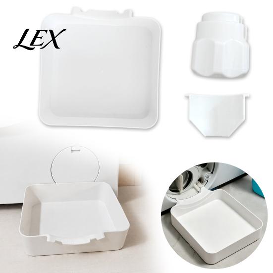 Laundry Room Floor Guard Washing Machine Drip Pan, Leak-Proof Drain Tray, Heavy-Duty Protection for Protector, Front-Load Washers Plastic Drainage Mat