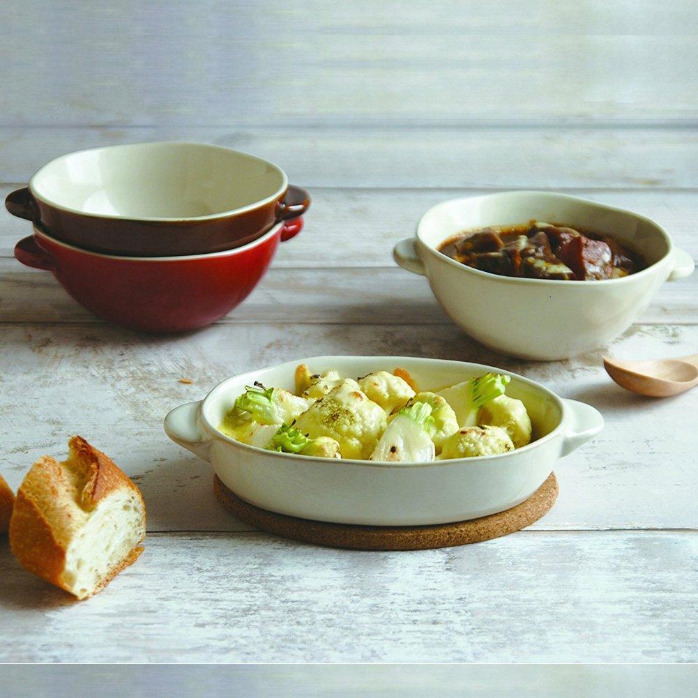 Kinto Hokkuri Oval Gratin Brown Safe 16477 Oven/Microwave/Dishwasher