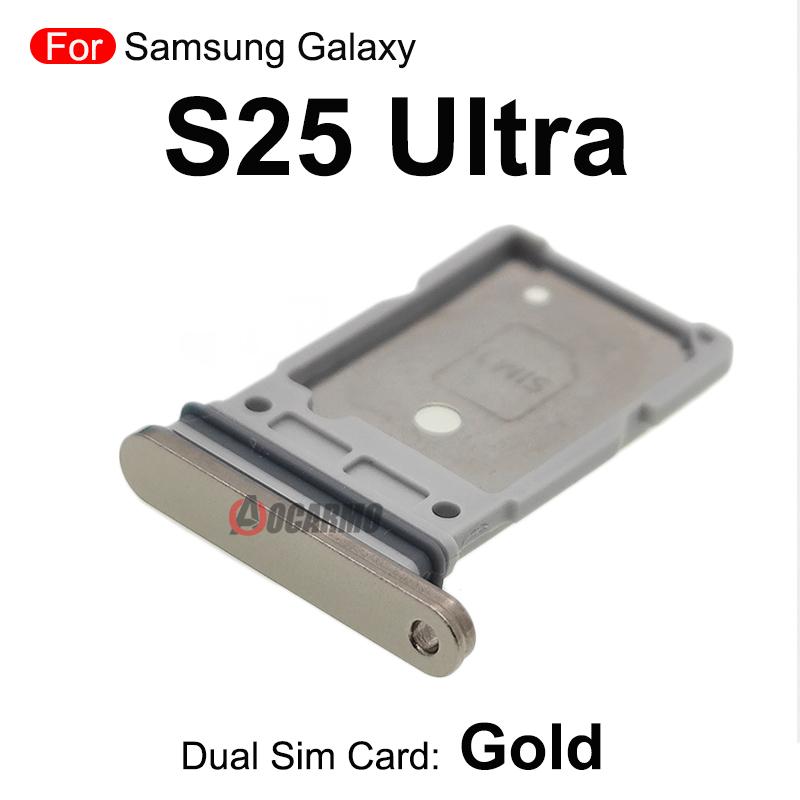For Samsung Galaxy S25Ultra Sim Tray Dual Sim Card Holder Slot Replacement Part Black Silver Gold