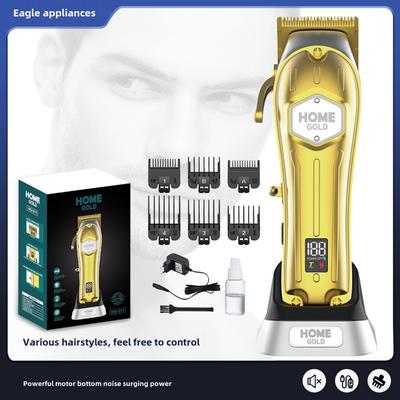 Электрические ножницы Push Регулируемая головка из углеродистой стали Масло Головка Push Перезаряжаемый Бесшумный Цифровой Дисплей Стрижка