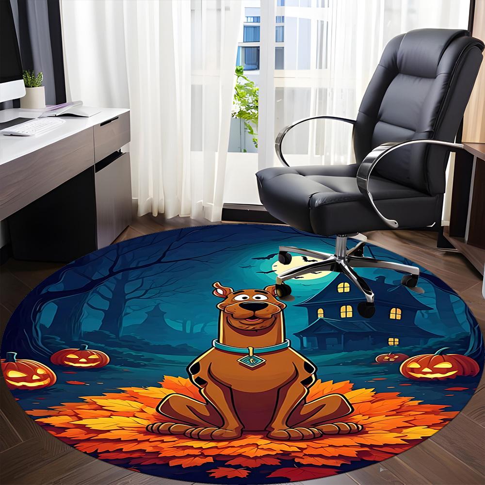 1 шт. Ковер-сиденье Scooby-Doo для офиса, нескользящий, мягкий и удобный, ковер для офиса, игр, легкий круглый напольный коврик