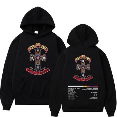 Аксессуар для группы Guns N Roses Худи с принтом 'Для Разрушения' Рок Хип-Хоп Модный Свитшот Готическая Мода Худи унисекс