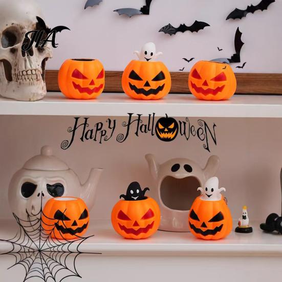 Pumpkin Head Sensory Toy 12Pcs Pop-up Ghost Squeeze Toy, Stress Relief Set Creepy Pinch Fidget for Party Favors Halloween