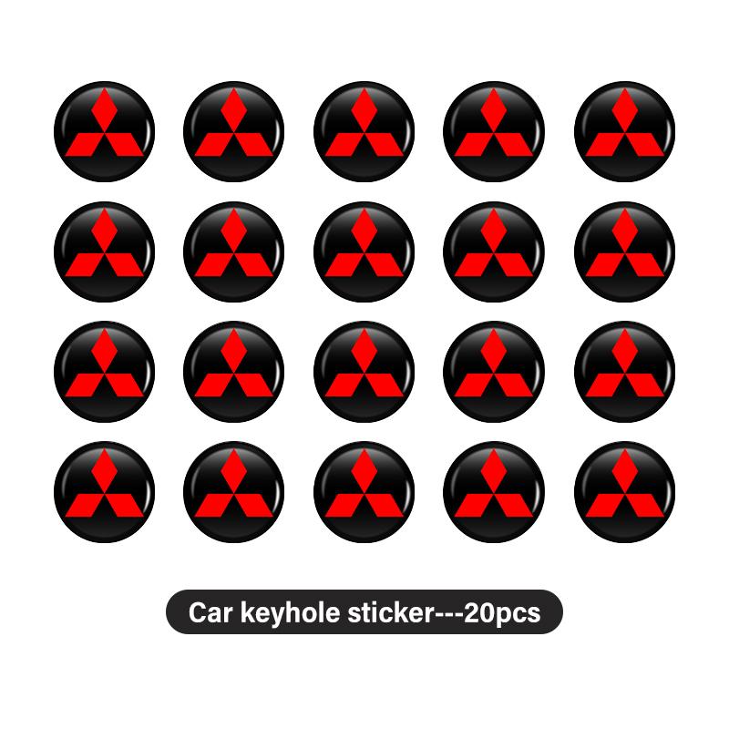 sdbf9 8/12/20PCS Car Remote Key Sticker Emblem Decoration Decal Decorat Auto Accessory For Mitsubishi Lancer ASX Pajero Mirage Attrage