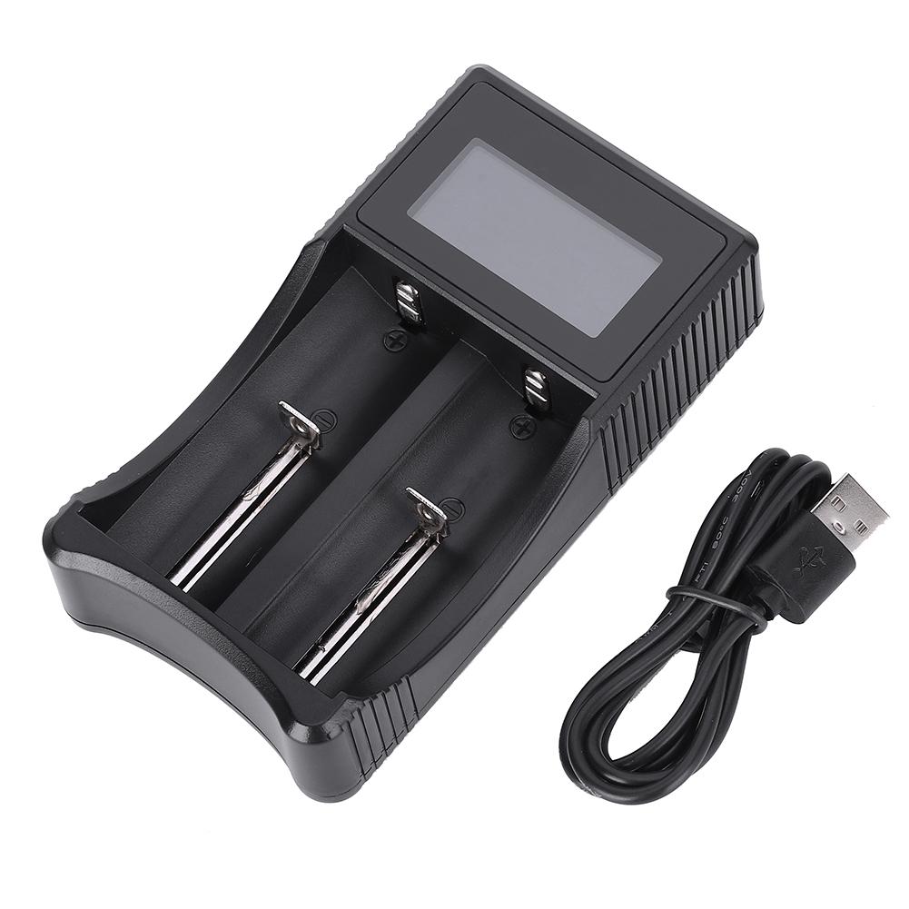 SEIVI PC Черный Портативный Дорожный ЖК-дисплей Смарт-дисплей USB Двойной слот Зарядное устройство для аккумуляторов Ni MH
