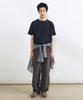 INSILENCE Хлопковая футболка с окрашиванием garment-dyed, свободный крой, вымытый черный