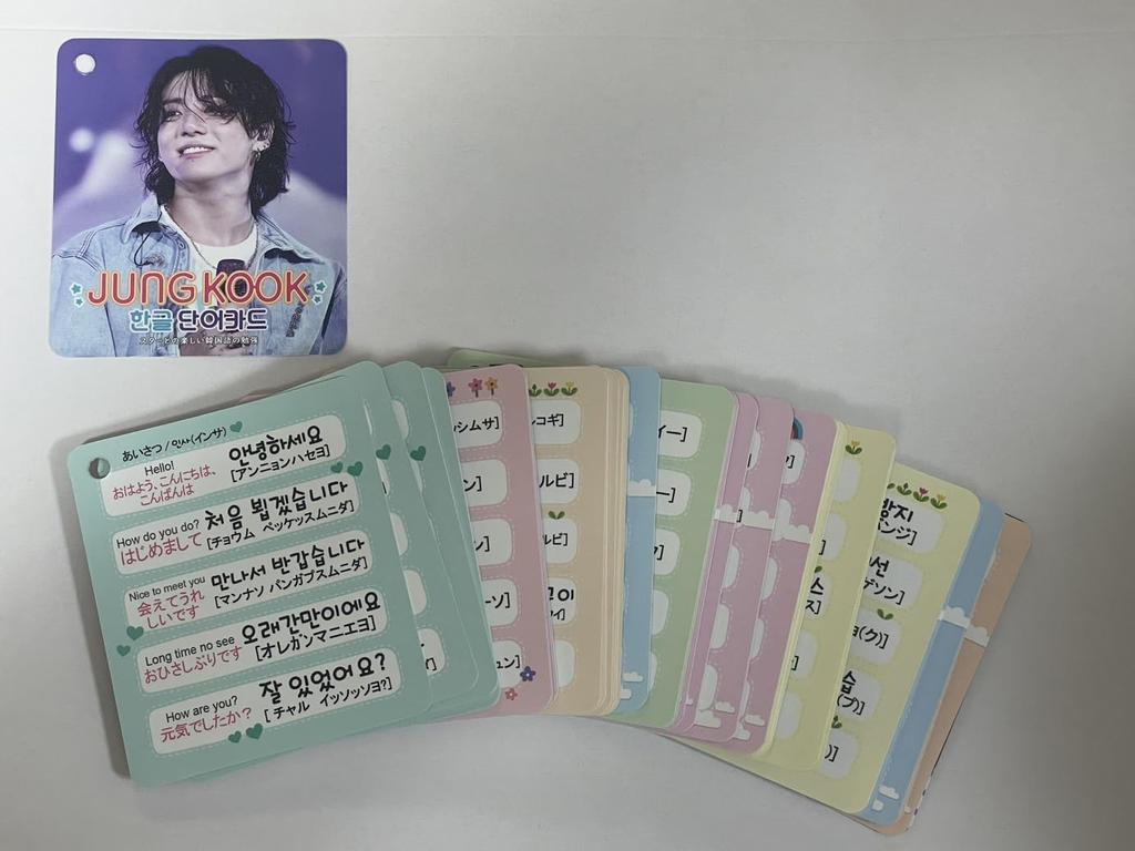 Jungkook Goods Hangul Фотокарточки 63 шт. Словарь [Корейские карточки] (ЧОНГКУК)