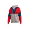 Adidas Originals Trefoil Knitted Hoodie With Color Block Men Tops Grey Red Blue FM2207