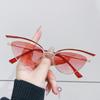 Модные ретро-солнцезащитные очки Сексуальные солнцезащитные очки-кошачий глаз с вырезами Женские тренды Дизайн от люксового бренда Солнцезащитные очки Y2k Очки UV400