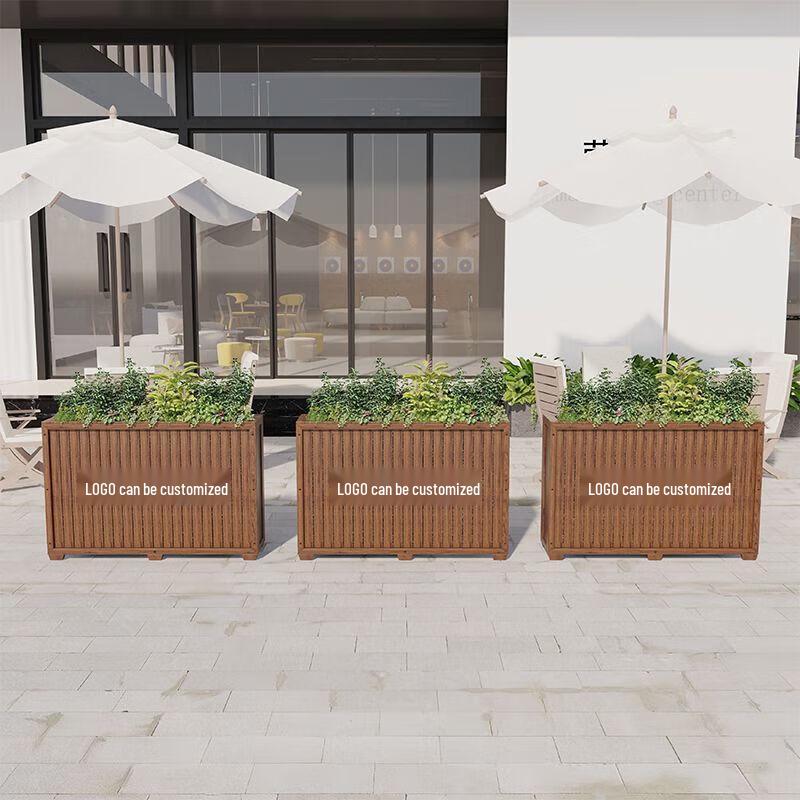 Кованый железный уличный ящик для растений и перегородка