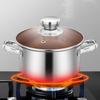 Glass Lid Soup Pot Thickened Milk Pot Multi-functional Hot Pot  Kitchen Cookware