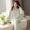 Women's Plaid Cotton Pajamas Set: Cozy Long-Sleeve Cardigan for Autumn/Winter
