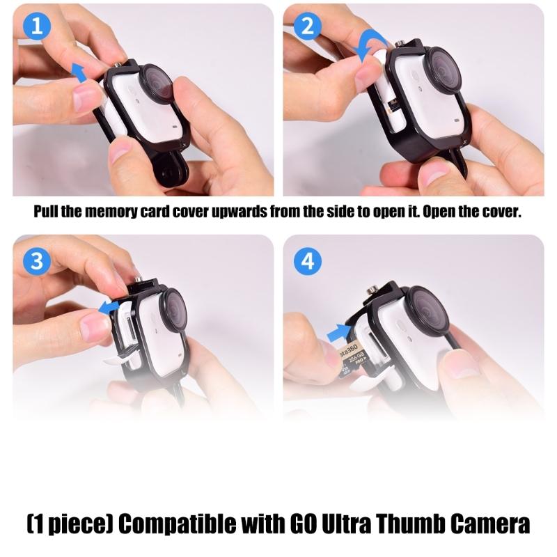 Алюминиевая клетка для камеры GO Ultra Thumb Camera Frame С режимами горизонтальной и вертикальной съемки Интерфейсы с 2 штырьками