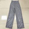 Women's New High Grade Solid Color Pendant Sequin Casual Wide Leg Pants