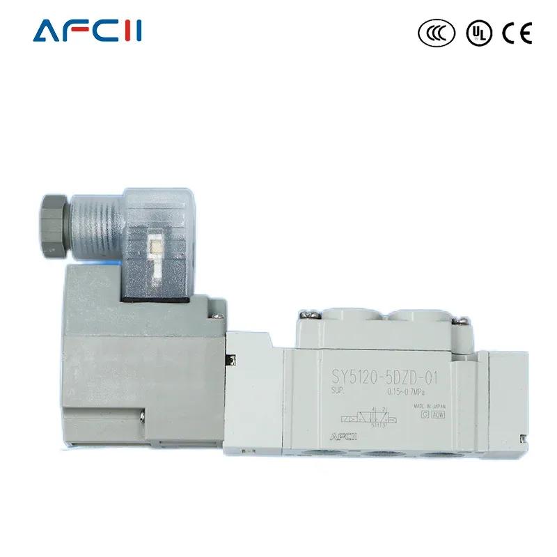 SY3120 5DZ M5 SY5120 5DZ 01 SY7120 High Quality SMC Type Pneumatic Control Solenoid Valve 5 Port 2 Solenoid Valve SY5120-5DZD-01