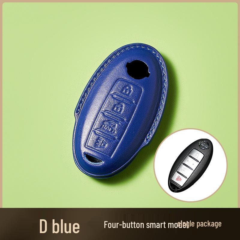 Ключница из коровьей кожи растительного дубления для ключа от автомобиля New Sylphy Murano, ручная работа, дизайн с пряжкой для мужчин