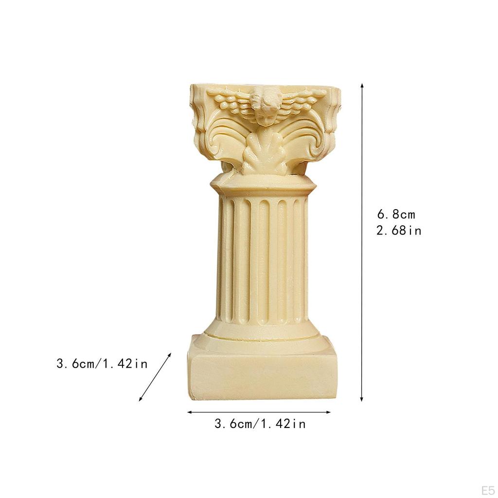 Classic Greek Statue,Mini Pillars ,Resin Crafts Household Office Desktop Decor,Garden Banquet Resin