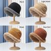 Winter Soft Casual Faux Fur Plus Velvet Panama Hat Fisherman Cap Bucket Hat Sun Cap