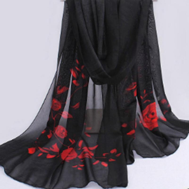Fashion Women Chiffon Scarf Polyester Print Autumn Summer Pattern Silk Scarves Shawl