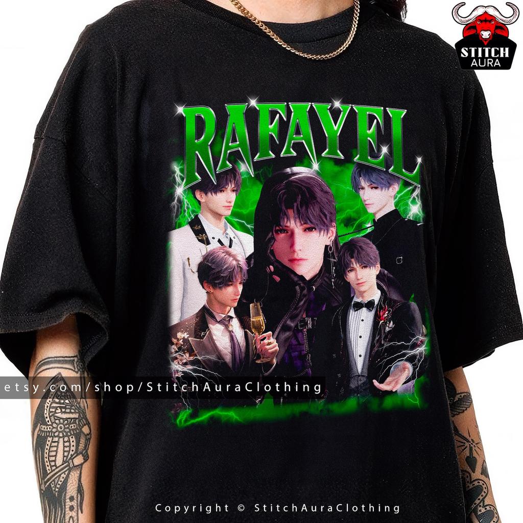 Футболка Rafayel Love and Deepspace Bootleg Подарок для фаната, Мерч Sylus для него, Брелок Xavier, Zayne Girl Dinner, Плюшевые подарки Caleb для женщины