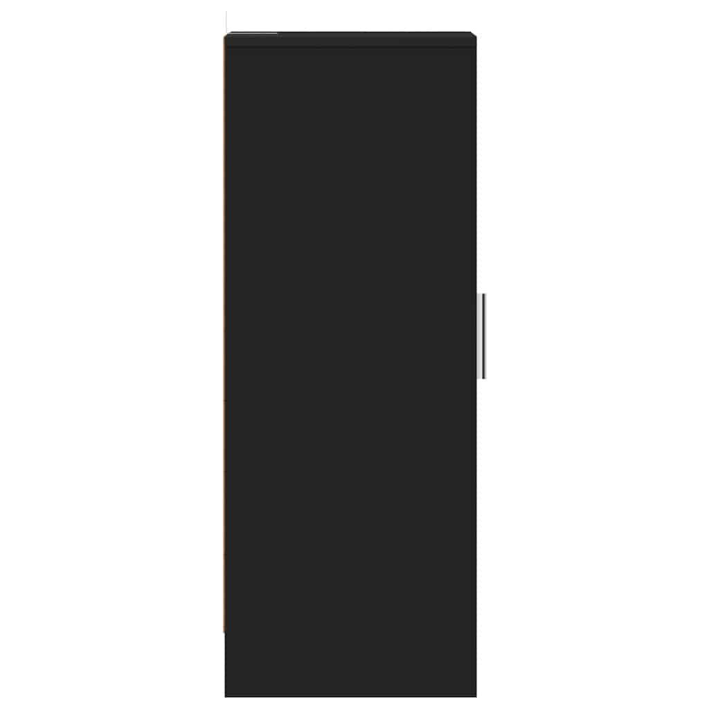 Vidaxl Szafka Na Buty, Czarna, 32X35X92 Cm, Materiał Drewnopochodny